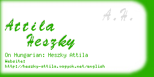 attila heszky business card